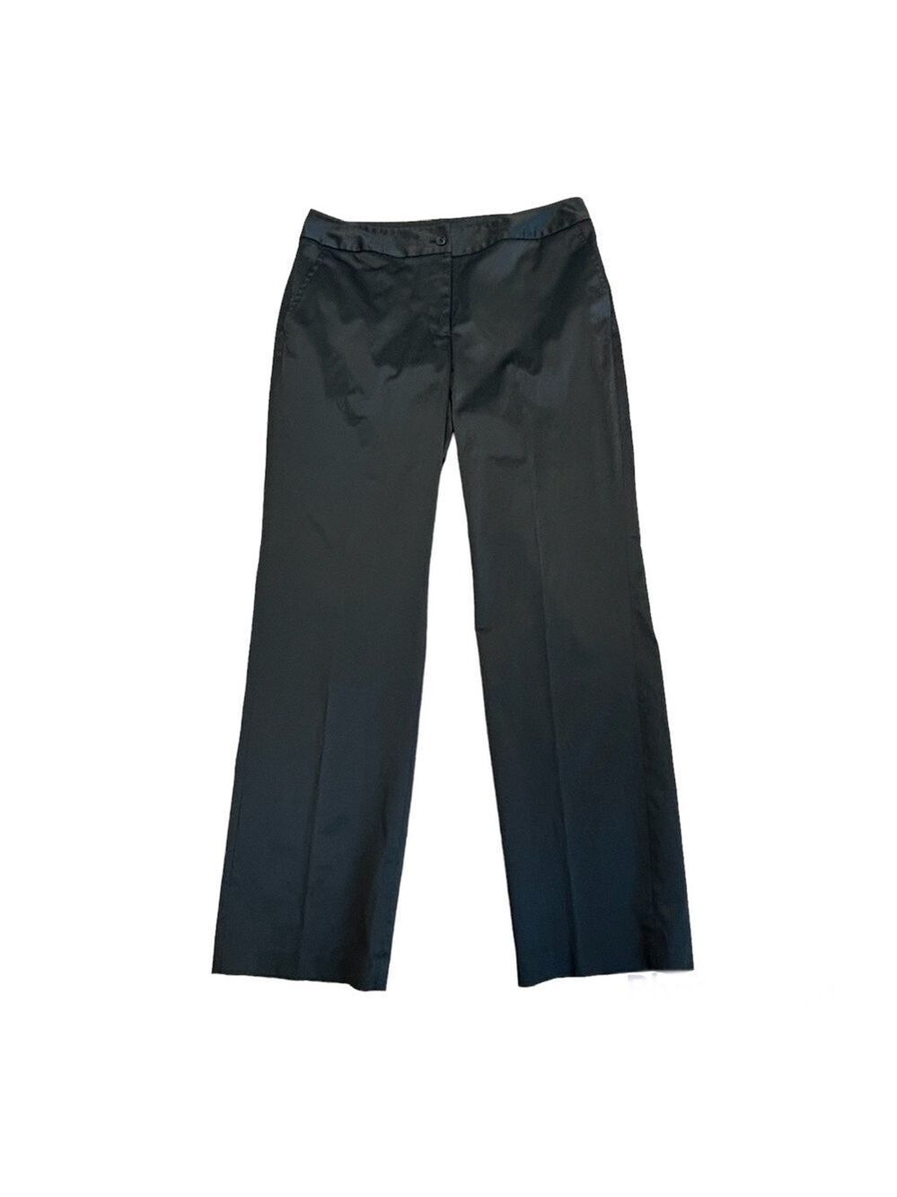 NYGARD black satin effect trouser dress pants sz 10